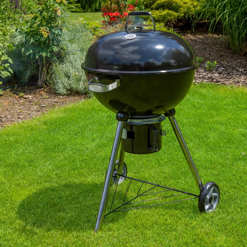 Kuglegrill FZG 1016 Ø57 cm Sort med Termometer