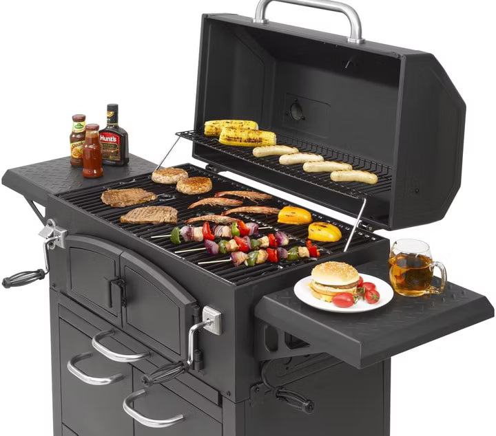 Kuglegrill Grand Ontario 154x68,5 cm Sort Stål