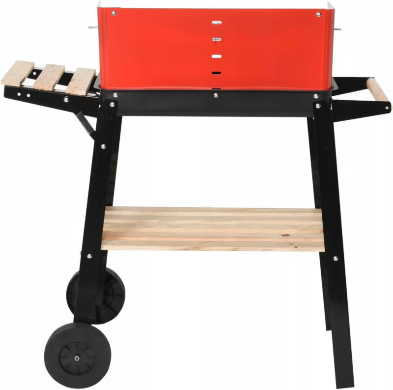 Kuglegrill GW-RHP 82,5x33 cm med Træhylde Sort