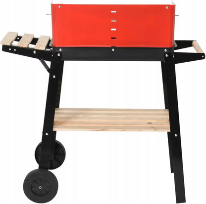Kuglegrill GW-RHP 82,5x33 cm med Træhylde Sort