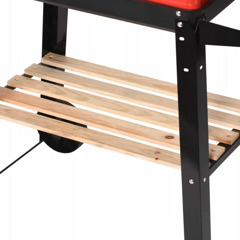 Kuglegrill GW-RHP 82,5x33 cm med Træhylde Sort