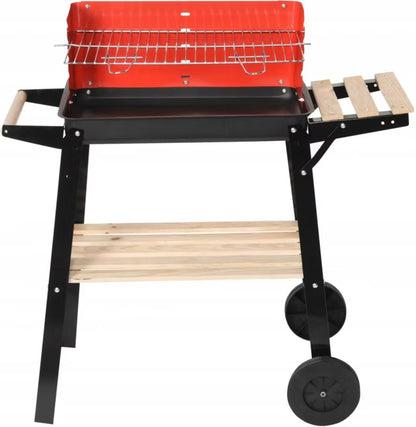 Kuglegrill GW-RHP 82,5x33 cm med Træhylde Sort