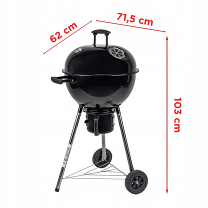 Kuglegrill GW-TRH-O Ø43 cm Sort med Termometer