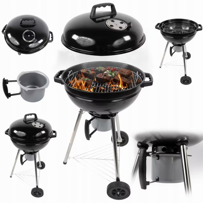 Kuglegrill HEPHAESTUS 62x71,5x103 cm Sort