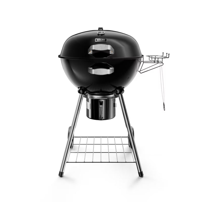 Kuglegrill Ø54 cm Sort Emaljeret med Termometer