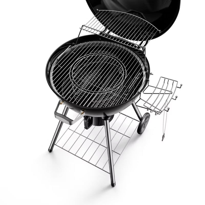 Kuglegrill Ø54 cm Sort Emaljeret med Termometer