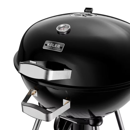 Kuglegrill Ø54 cm Sort Emaljeret med Termometer