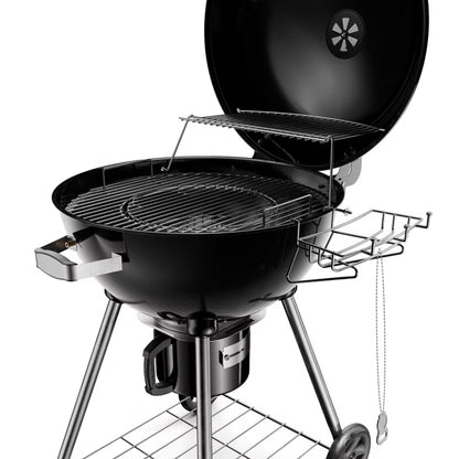 Kuglegrill Ø54 cm Sort Emaljeret med Termometer