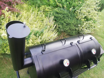 Kuglegrill og Røgeovn Minnesota 184x88x153 cm Sort