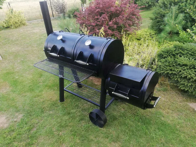 Kuglegrill og Røgeovn Minnesota 184x88x153 cm Sort