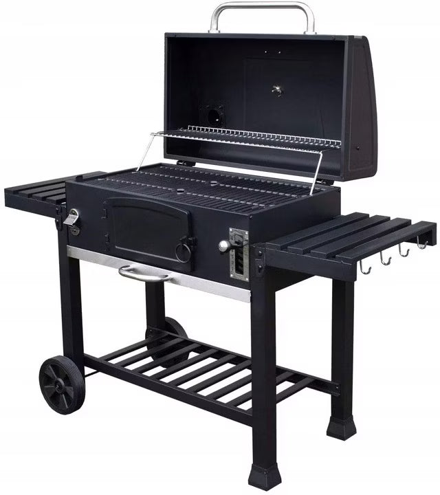 Kuglegrill Ontario XXL 141,5x61,3 cm Sort Stål