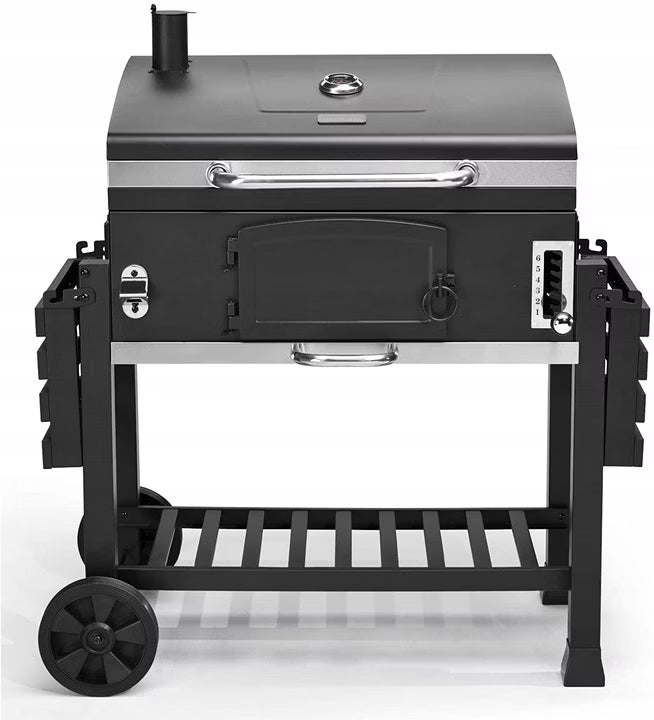 Kuglegrill Ontario XXL 141,5x61,3 cm Sort Stål