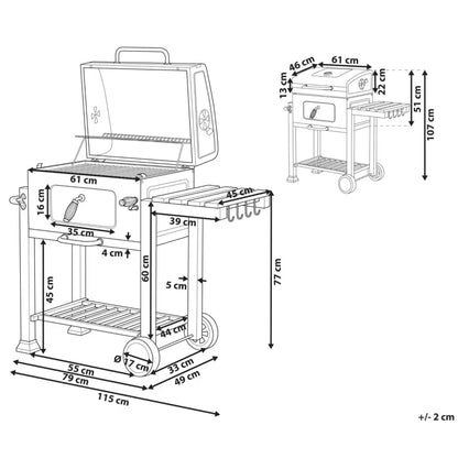 Kuglegrill Pavlof 79x49 cm Sort Stål