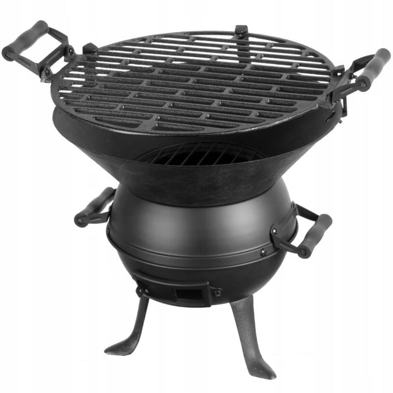 Kuglegrill Støbejern Ø35 cm Sort