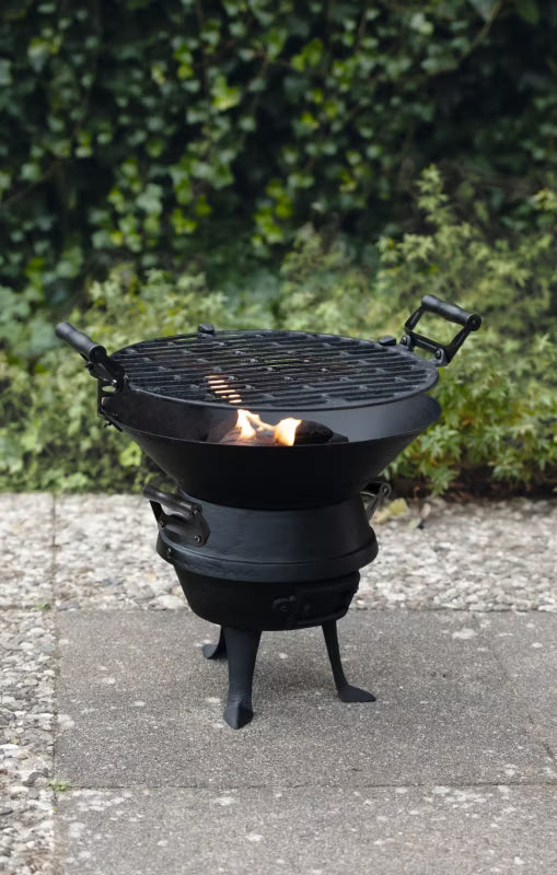 Kuglegrill Støbejern Ø35 cm Sort