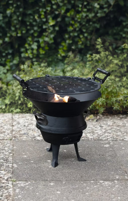Kuglegrill Støbejern Ø35 cm Sort