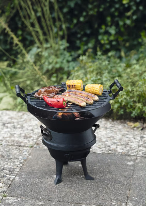 Kuglegrill Støbejern Ø35 cm Sort