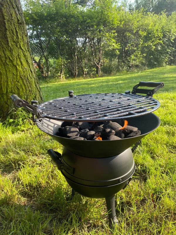 Kuglegrill Støbejern Ø35 cm Sort