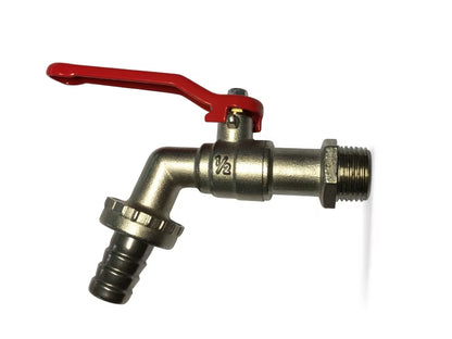 Kuglehane 1/2"-3/4" Messing