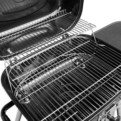 Kuglegrill 104x65 cm Sort med Låg