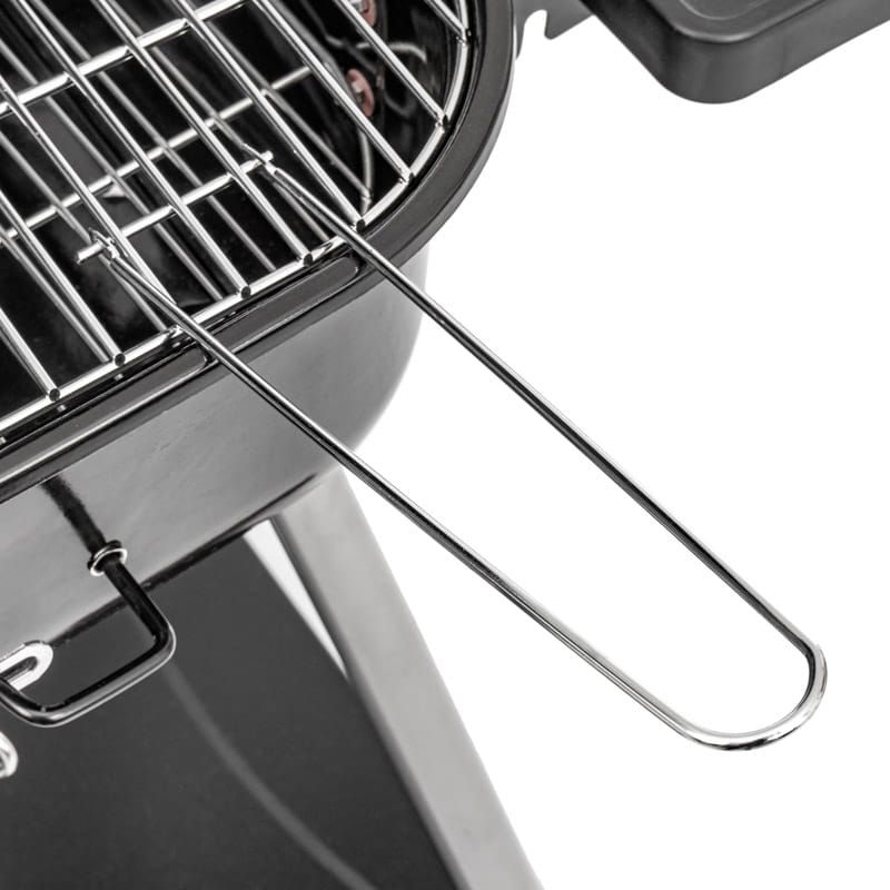 Kuglegrill 104x65 cm Sort med Låg