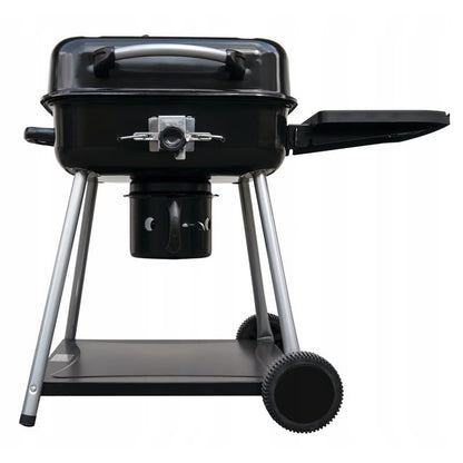 Kuglegrill 104x65 cm Sort med Låg