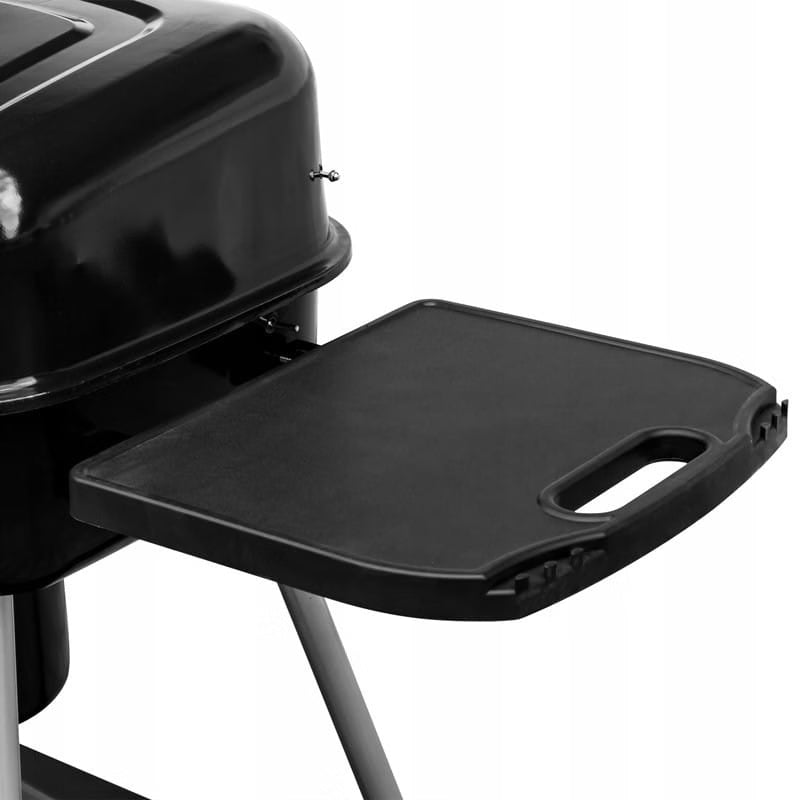 Kuglegrill 104x65 cm Sort med Låg