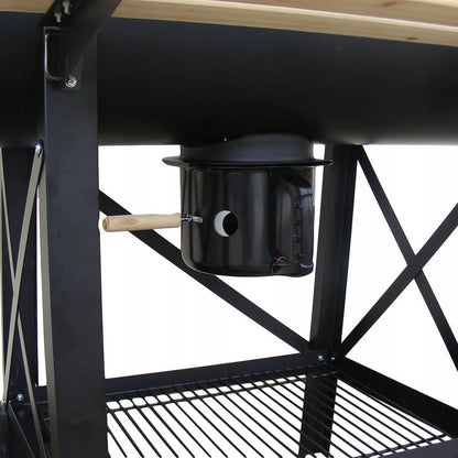 Kuglegrill Kulgrill 114x68 cm Sort med Låg