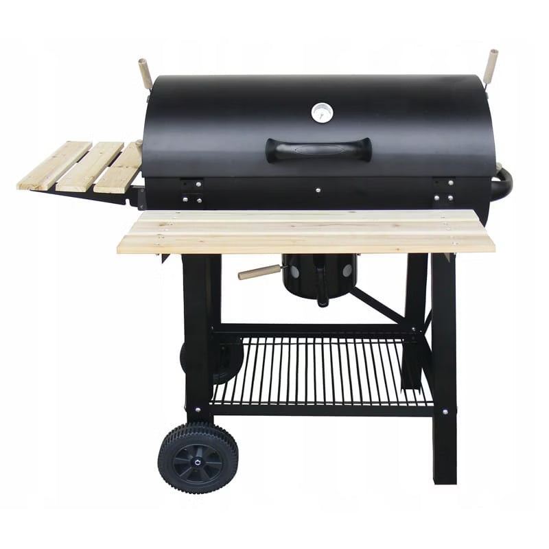 Kuglegrill Kulgrill 114x68 cm Sort med Låg