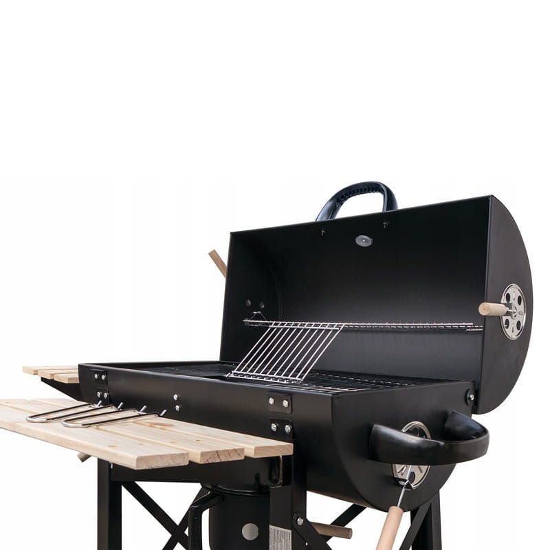 Kuglegrill Kulgrill 114x68 cm Sort med Låg