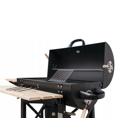 Kuglegrill Kulgrill 114x68 cm Sort med Låg