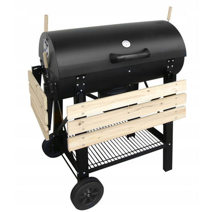 Kuglegrill Kulgrill 114x68 cm Sort med Låg