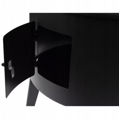 Kuglegrill 3-i-1 Røgeovn 40x75 cm Sort