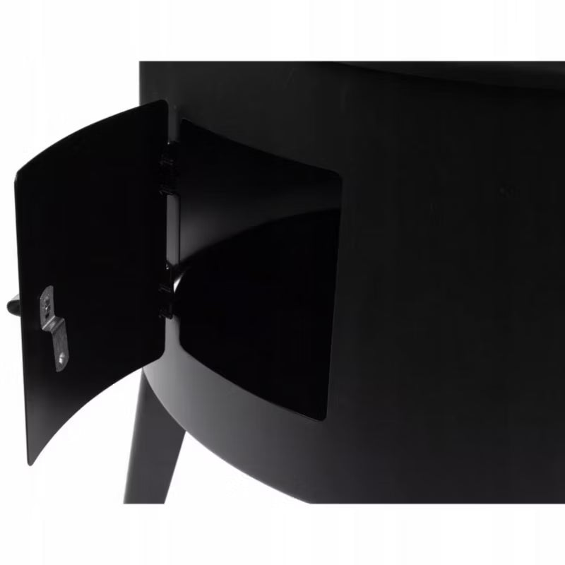 Kuglegrill 3-i-1 Røgeovn 40x75 cm Sort