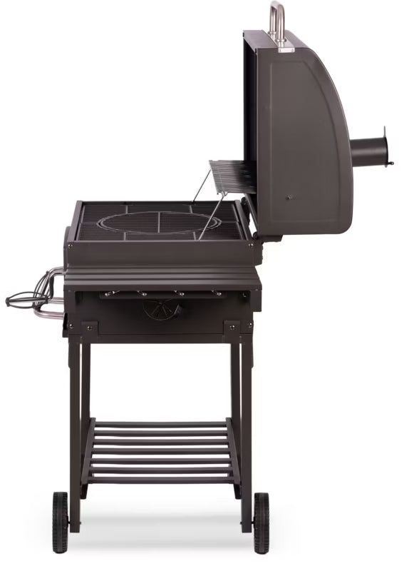 Kuglegrill 57x43 cm Sort med Overtræk