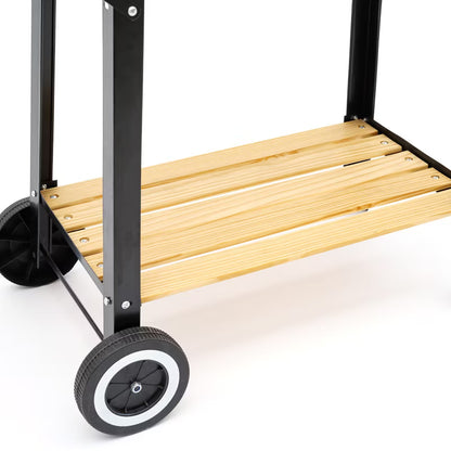 Kuglegrill Kulgrill 86x46 cm Sort med Hjul