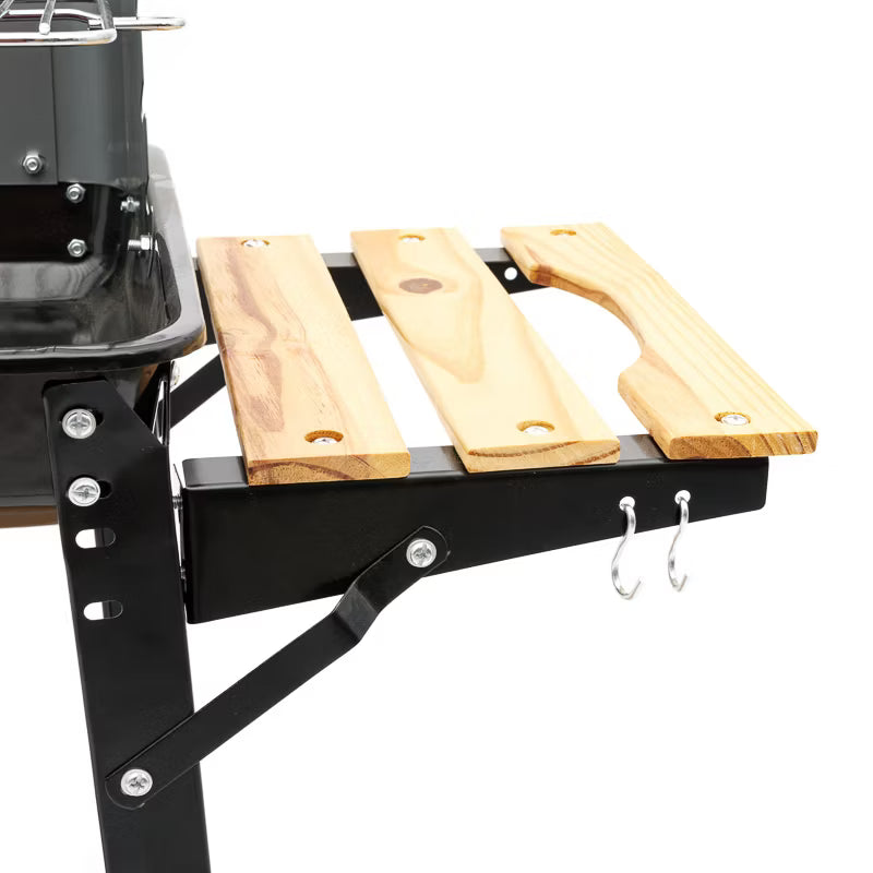 Kuglegrill Kulgrill 86x46 cm Sort med Hjul