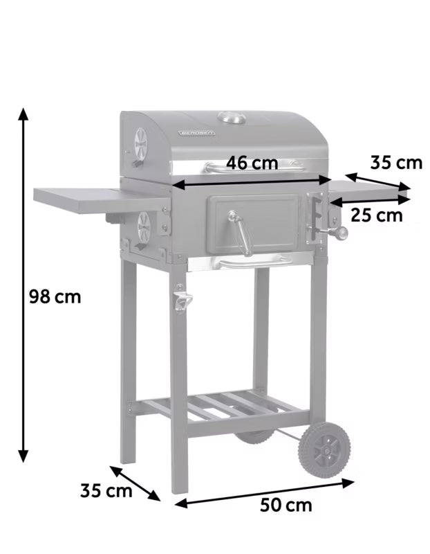 Kuglegrill BD-892 42x31,5 cm Antracit