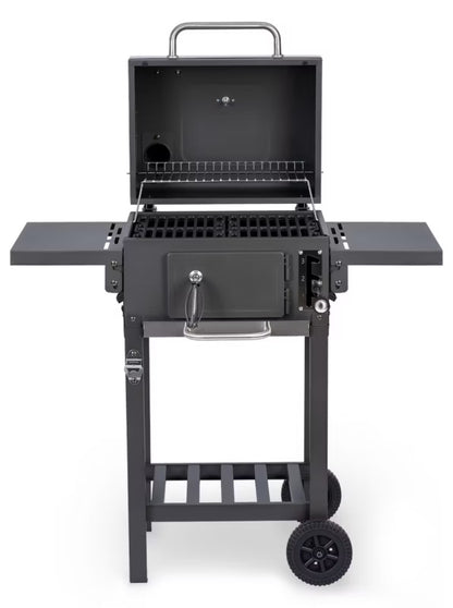 Kuglegrill BD-892 42x31,5 cm Antracit med Kamin og Overtræk