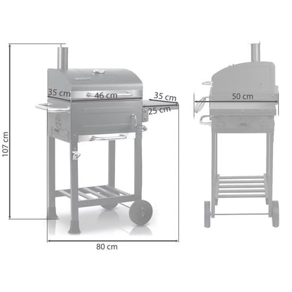 Kuglegrill BD-894 107x80x50 cm Antracit