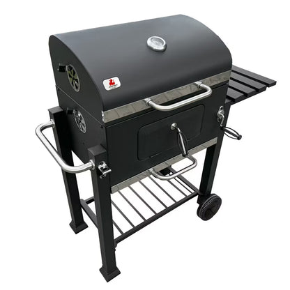 Kuglegrill Kulgrill 113,5x50x107 cm Sort med Låg