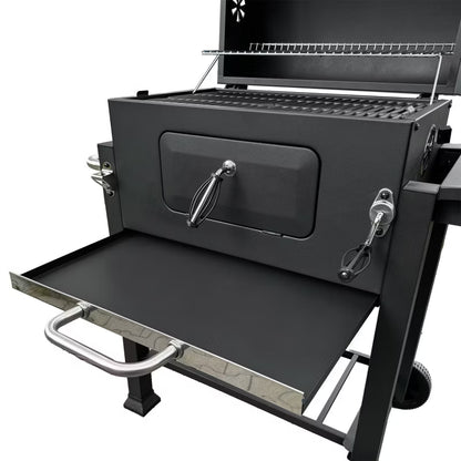 Kuglegrill Kulgrill 113,5x50x107 cm Sort med Låg