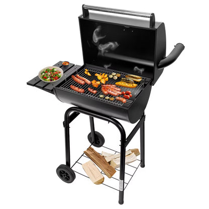 Kuglegrill 78x53x122 cm Sort Stål med Låg