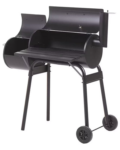 Kuglegrill Katla 110x66 cm Sort Stål med Rygeovn