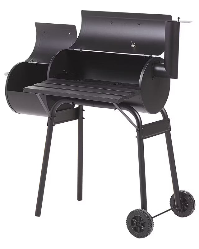 Kuglegrill Katla 110x66 cm Sort Stål med Rygeovn