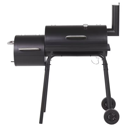 Kuglegrill Katla 110x66 cm Sort Stål med Rygeovn