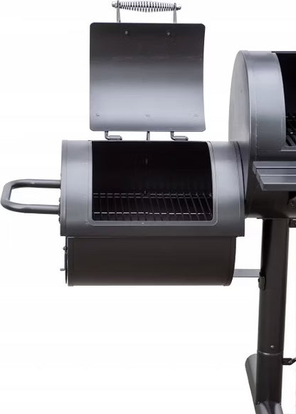 Kulgrill Kiona med Rygeovn 211x70x173 cm Sort
