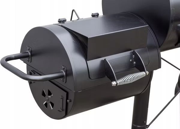 Kulgrill Kiona med Rygeovn 211x70x173 cm Sort