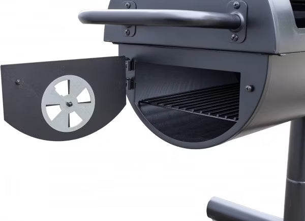 Kulgrill Kiona med Rygeovn 211x70x173 cm Sort