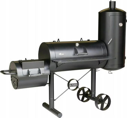 Kulgrill Kiona med Rygeovn 211x70x173 cm Sort